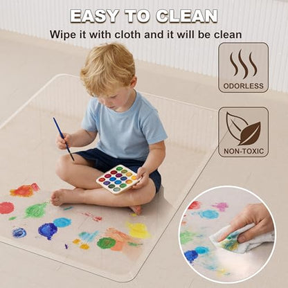 MESAILUP Beveled Edge Office Chair Mat for Carpet or Hardwood Floor-36”x48” - size: Beveled Edge-36"x48"