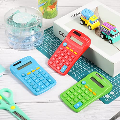 Flutesan 30 Pack Pocket Calculator,Green, Red, Blue - color: Green, Red, Blue