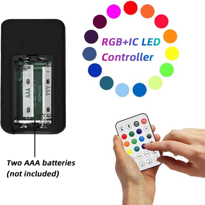 NBBUFF IC+RGBW USB Powered Led Light Bar with App & Remote Control, 2 Pack - size: 13 inches