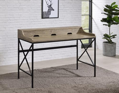 Desk with USB Port and Electrical Outlet - Light Brown