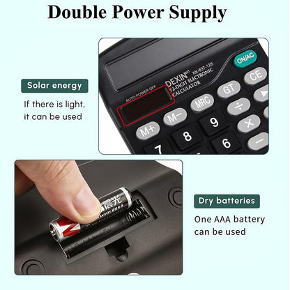 Desktop Calculator with Large LCD Display and Sensitive Button, 12 Digits Standard Function, Suitable for Office, Home, School