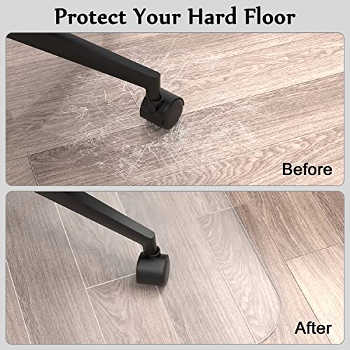 Blvornl Office Chair Mat for Hard Wood Floor, Transparent, 51 X 63in - size: 51 X 63in