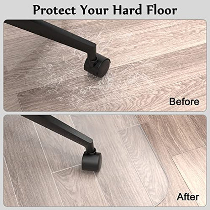 Blvornl Office Chair Mat for Hard Wood Floor, Transparent, 51 X 63in - size: 51 X 63in