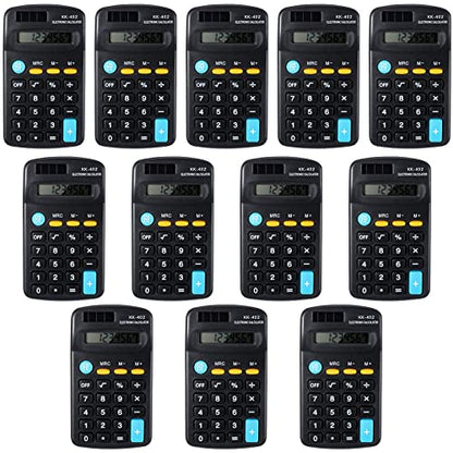 24 Pieces Pocket Size Mini Calculators Handheld Angled 8-Digit Display Calculators Basic Standard Small Accounting Desktop Supplies for Office School and Home