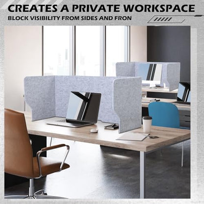 Dunzoom Large Desk Dividers for Students Acoustic Portable Fold Classroom Table Privacy Felt Boards for Workstation Office Home Furniture Partition Dividers (Classic,47.3 x 15.7 x 19.7 Inch) - size: 47.3 x 15.7 x 19.7 Inch, style: Classic