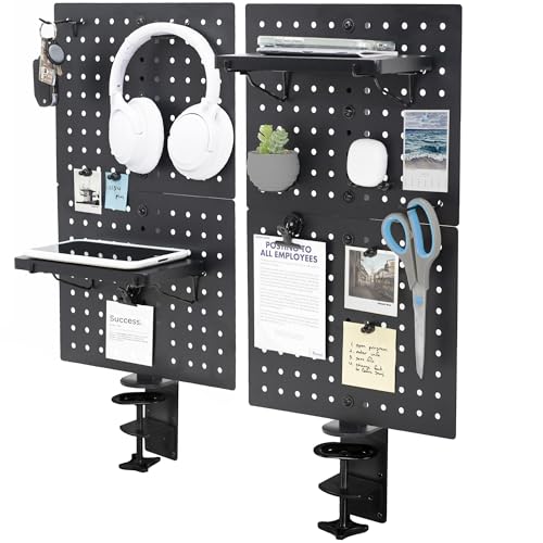 VIVO Clamp-on 20 x 24 in Desk Pegboard - color: Black, size: 24"