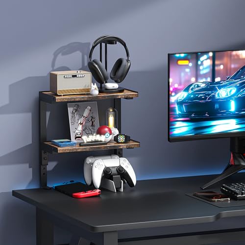 2-Tier Desk Shelf - color: Wood