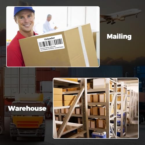12 Rolls Thermal Shipping Labels Compatible for Dymo 30323 (2 1/8" x 4") | 2640 Pcs White Name Badge Labels Fits for Labelwriter 450, 450 Turbo, 4XL Printers (NOT for 550, 5XL) - size: 2 1/8” x 4” - 30323
