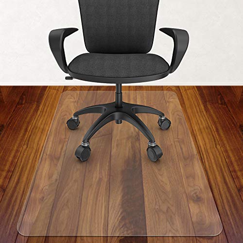 Azadx Large Chair Mat for Hardwood Floor 48 x 59'', Clear Office Chair Mat | Plastic Floor Mat for Wooden/Tile Floor, Smooth Glide, Anti-Scratch, Protect the Floor, Easy Clean, Smooth Glide - size: 48 x 59'' Rectangle