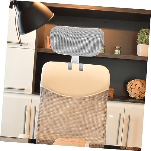 Chair Head Pillow White Headrest Pillow for Office Chair Ergonomic Design Easy to Install Adjustable Height - color: White