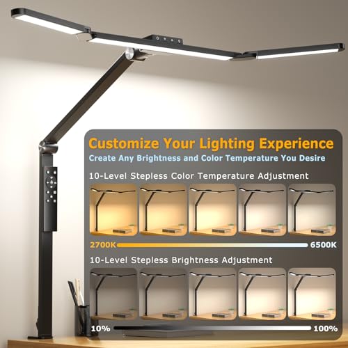 Airlonv LED Desk Lamp with New Version (Black, 2023 Version and 2024 New Version)