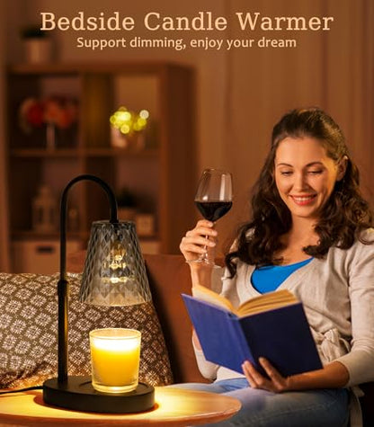 Candle Warmer Lamp with Timer - Electric Candles Wax Warmers Glass Lamps - color: D-gray