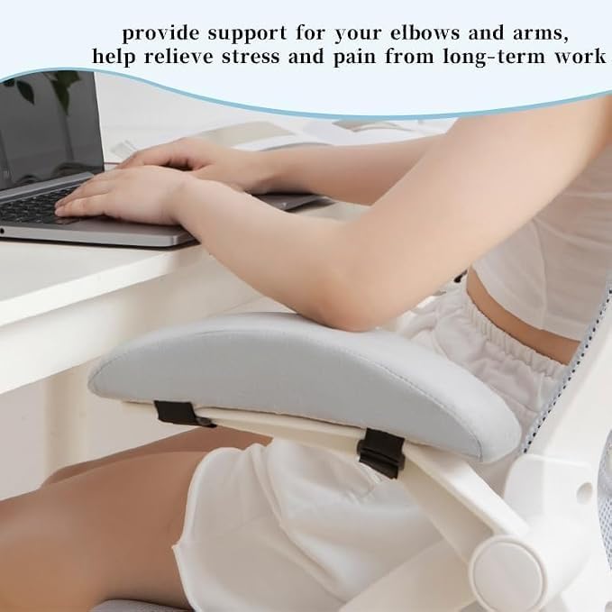 Office Chair Armrest Pads, 2 Pack Memory Foam Arm Rest Covers - Pink | Elbow Pillow Pressure Relief Arm Riser for Desk, Gaming Chair, Wheelchair Armrest Pads - color: Pink
