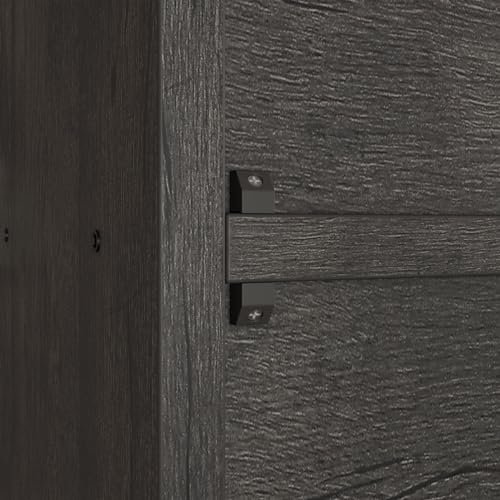 IRONCK Industrial Bookshelves and Bookcases with Doors and Shelves - color: Charcoal Grey