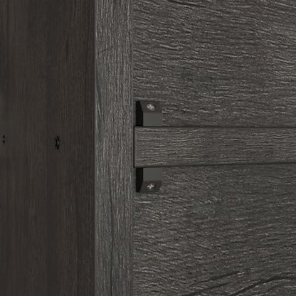 IRONCK Industrial Bookshelves and Bookcases with Doors and Shelves - color: Charcoal Grey