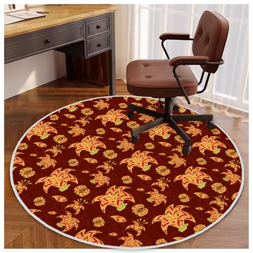 4ft/48in Home Office Chair Mat for Hardwood Floor, Anti-Slip Desk Chair Mats, Computer Gaming Chair Mats for Rolling, Low Pile Carpet Floor Chair Mat(Red-1) - color: Red-1