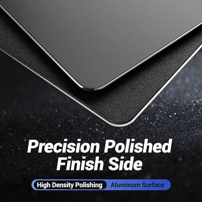HONKID Metal Aluminum Mouse Pad for Magic Mouse & Pro/Air 9.05" x7.08 Gray - color: Gray, size: 9.1L x 7.1W inches