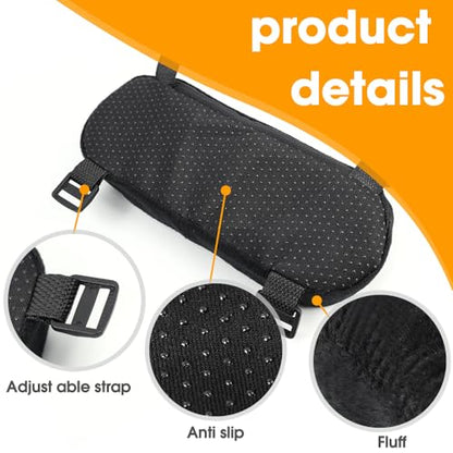 1 Piece Black Soft Office Chair Armrest Pad Ergonomic Memory Foam Elbow Cushion Home Office Chair Supplies,23.5x7.5x3cm