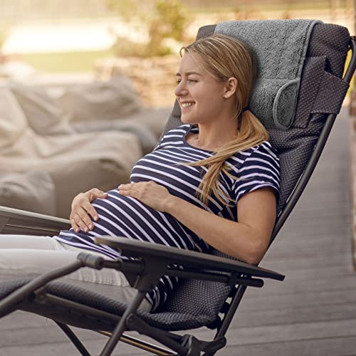 Weysat Recliner Pillow Neck Head Support Roll Non Slip Fleece Adjustable Neck Chair Headrest Cushion for Travel Home Office Recliner Couch Sofa Armchair Support and Pain Relief(Gray) - color: Gray