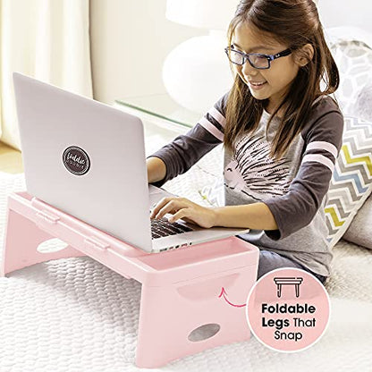 Loddie Doddie Lap Desk, Folding Desk, Portable Table, Blush, 9.75" x 12" - color: Blush