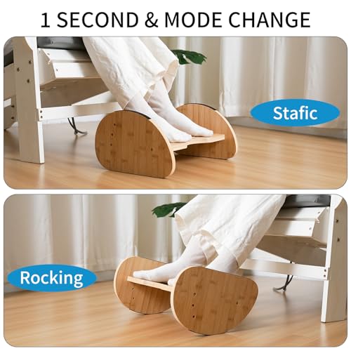 Bamboo Foot Rest for Under Desk at Work
