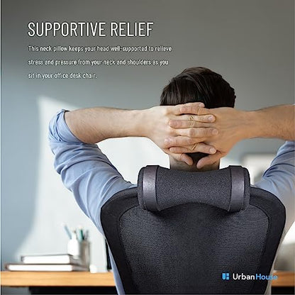 Neck Support Firm Pillow for Office Desk Mesh Chair without Headrest