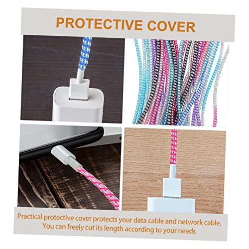 Angoily 1.4m Cable Management Sleeve 8PCS Wire Hider for Desk and Nightstand Sturdy Organizer Adhesive Clips
