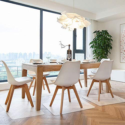 Azadx Office Chair Mat for Hard Floors 36 X 48 Clear PVC Hardwood Floor Mat | Durable Plastic Floor Protector for Home and Office use, Scratch-Resistant, Smooth Rolling (36" X 48" Rectangle) - size: 36" X 48" Rectangle