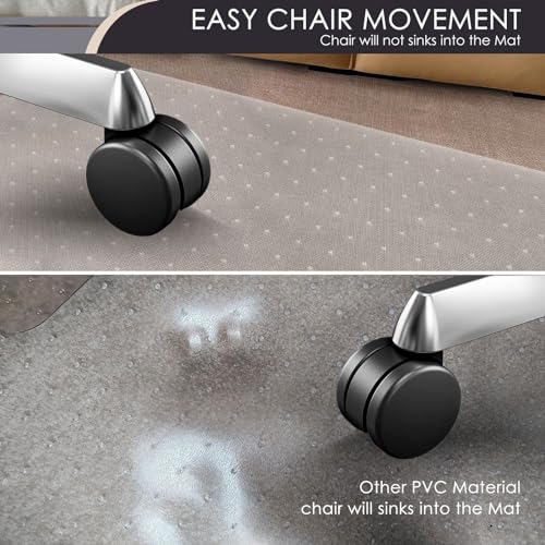 Kuyal Office Chair Mat for Carpet, 2 Pack Heavy Duty Computer Chair Mat | 36''x48"with Lip , Under Desk Protector Carpeted Clear Floors Mat, Easy Chair Movement,Ship Flat - size: 36" X 48" with Lip 2Pack