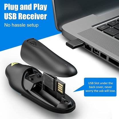 Wireless Presentation Remote Control, PPT Flip Pen,Projection Pen,Business Office Presentation Pen, USB Receiver, Compatible with PowerPoint Excel Word, for Business Meetings Lectures