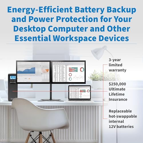 Eaton Tripp Lite ECO1500LCD 1500VA UPS 900W Battery Backup Surge Protector - style: 1500VA / LCD Screen