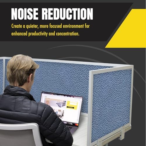 OBEX Acoustic Mounted Screen Privacy Panel Table Top Separator, Sound Blocking Desk Divider (Twilight, 18" X 42") - color: Twilight, size: 18"H X 42"W