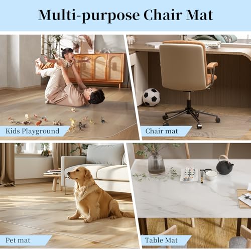 Tonaus Chair Mat for Hardwood Floor 30"×48"x0.07", Not for Carpet - size: 30" x 48"x 0.07" for Hard