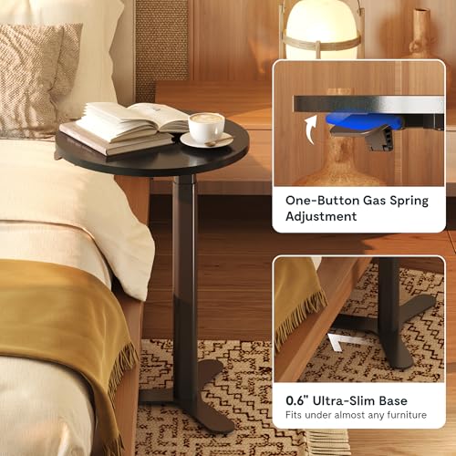 FLEXISPOT Gas Spring Lift Sit-to-Stand Table,20" Round Bar Table - color: Black, size: 20‘’
