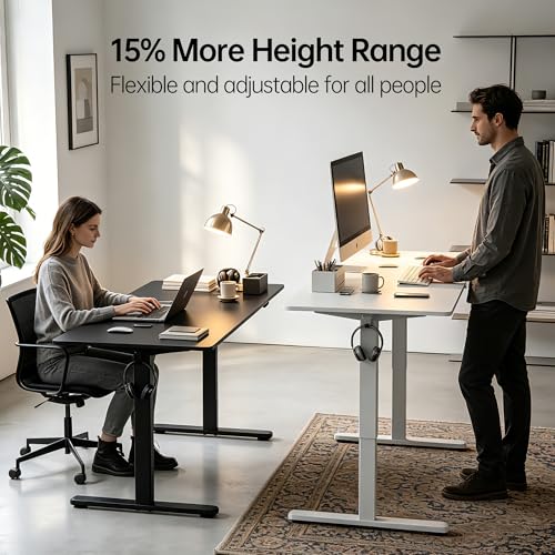 48 x 24 Inch Electric Standing Desk, 3 Memory Presets, White - color: White, size: 48*24