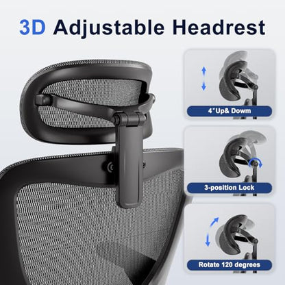 marrap Ergonomic Office Chair, Adjustable Lumbar Support