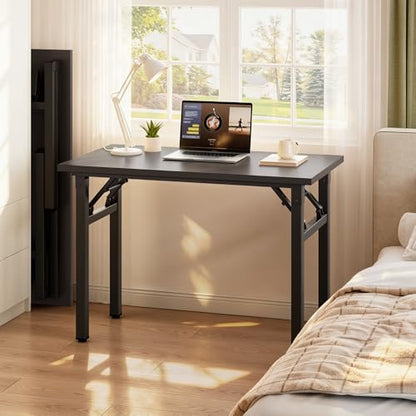 Need Small Folding Computer Desk, 35.8 Inch Writing Table, Black - color: Black, size: 35.8 inches