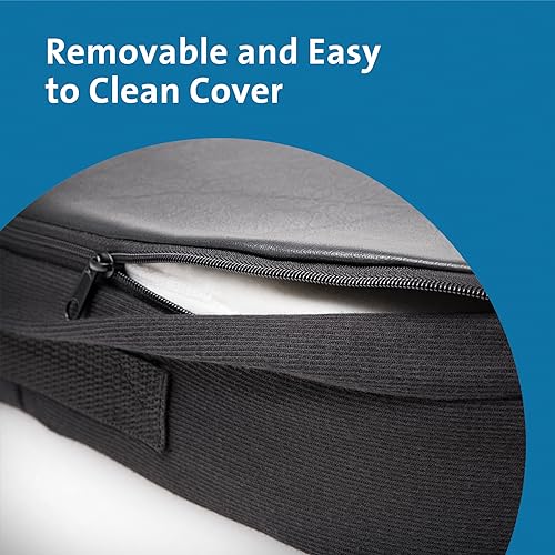 Kensington Seat Cushion for Office, Desk Chair Cushion, Car Seat Cushion, Pain Relief Memory Foam Seat Rest, Computer Chair Pad, Ergonomic Office Chair Cushion, Chair Pillow, Black K55805WW 410x470x72 | Memory foam support, pain relief design, non-skid ba