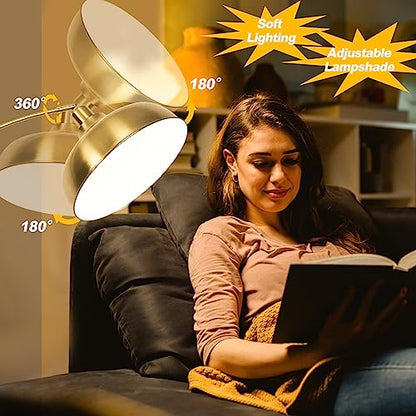 Gold Floor Lamps for Living Room- Arc Floor Lamps over Coach Lamp 70” - color: Gold
