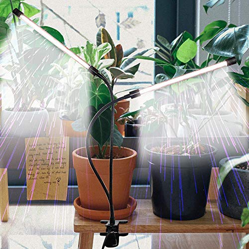 GHodec Grow Light,Full Spectrum White 84 LED Clip Plant Light | 6000K White Full Spectrum Desk Lamp for Indoor Plants Growing, 4/8/12H Timer & 5 Dimmable Levels