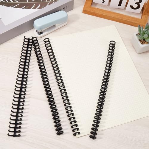 GORGECRAFT 12Pcs Binding Combs Spines 30 Rings Black Plastic Coil Machine Wire Twin Spiral Trimmable Book Binder Adding Pages for Teacher Student Document Notebook File Making 1/2 Inch