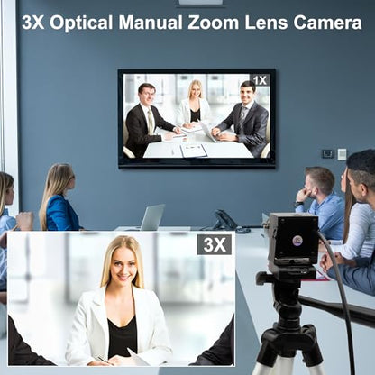 4K Webcam 1080P@120fps USB Steaming Camera with 3.6-10mm Varifocal Manual Lens,12Megapixel UVC Free Driver Compatible Computer, Plug and Play for Conferencing 3D Printer Industrial Security - size: 3.6-10mm 3X Manual Zoom Lens