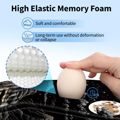 YIWEI Ergonomic Mouse Pad with Wrist Rest for Carpal Tunnel Pain Relief - color: Moon