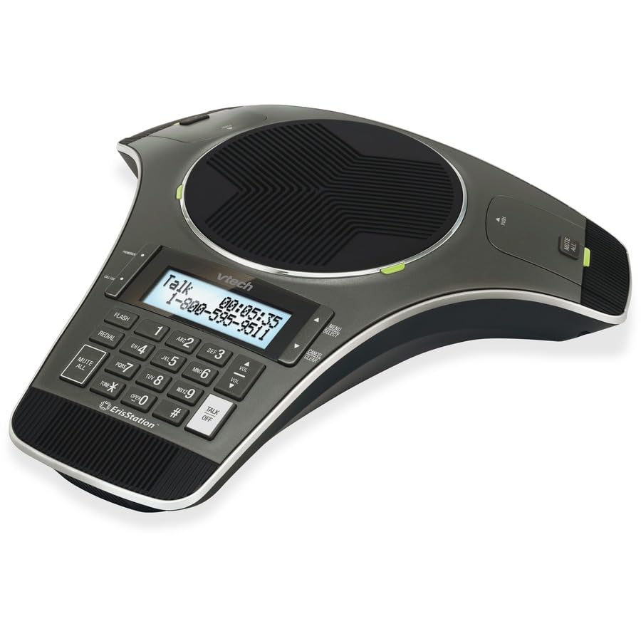 VTech VCS702 ErisStation DECT 6.0 Conference Phone - size: 2 microphones, style: Wired Base