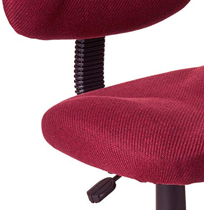 Boss Office Products B1615-BY Ergonomic Works Drafting Chair Without Arms, Burgundy, Mid-Back - color: Burgundy, style: No Arms