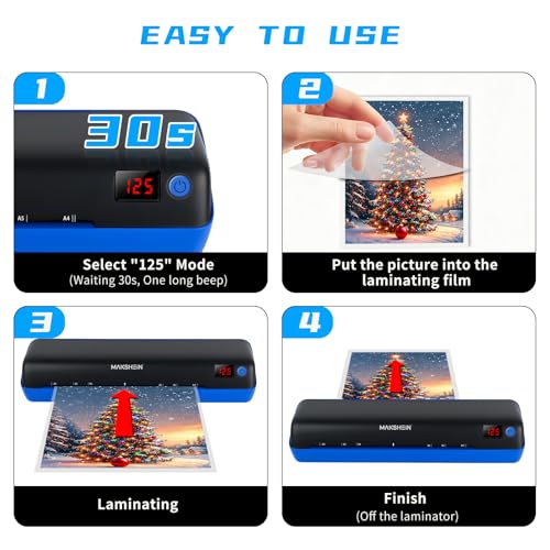 9 Inch A4 Thermal Laminator 10-in-1 Laminating Machine 3-6 mil (9" mk168) | 30S Warm-up 500mm/min Full set of accessories - size: 9" mk168