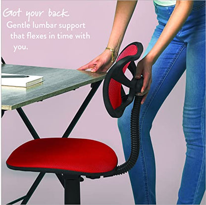 Urban Lifestyle Swivel Mesh Desk Chair, Red 21D x 21W x 33H in - color: Red