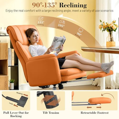 FelixKing Office Chair, Flip Armrests for Pets Criss Cross Legged,Brown - color: Brown