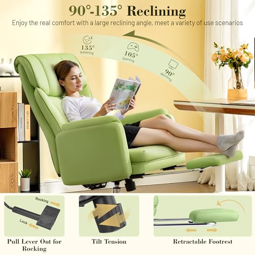 Office Chair, Flip Armrests for Pets Criss Cross Legged,Avocado Green - color: Avocado Green