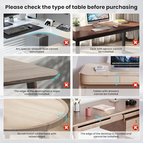 Large Keyboard Tray Under Desk, Pull Out Keyboard & Mouse Tray for Typing - color: White